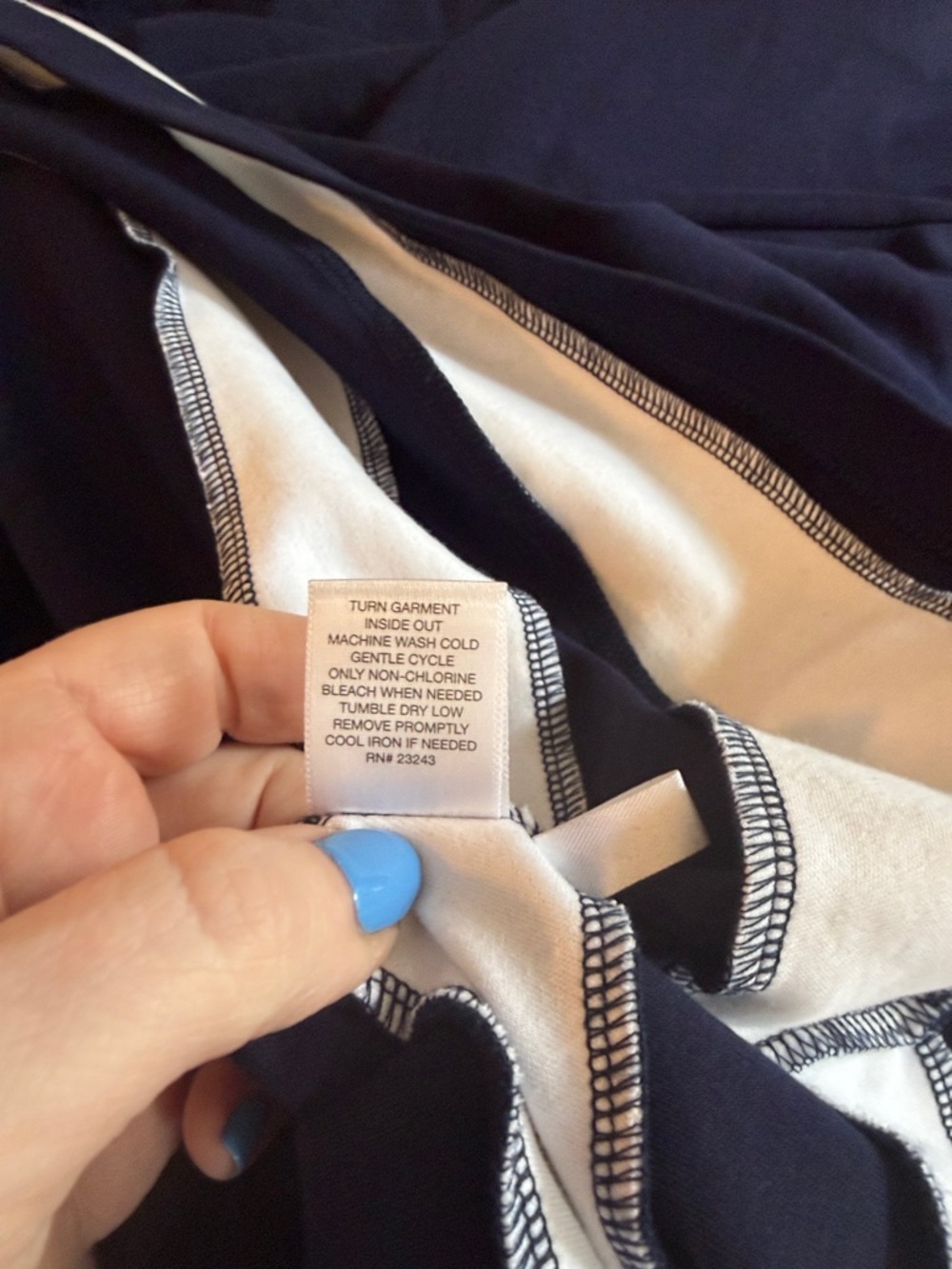 New York & Company Ladies NWT Fit & Flare Dress. Navy blue and white stripes. Sm - Picture 11 of 11